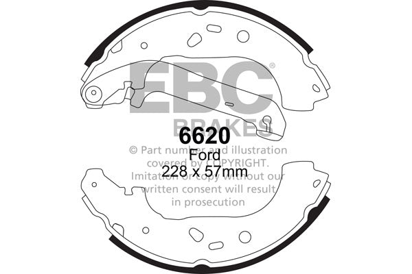 Ganasce freno EBC posteriori per Ford Tourneo Connect