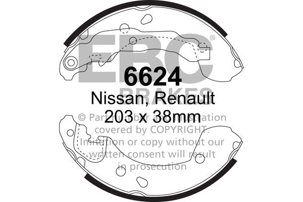 Ganasce freno EBC posteriori per Renault Modus