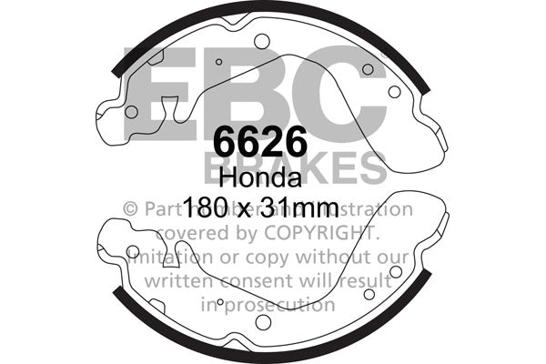 Ganasce freno EBC posteriori per Honda Jazz