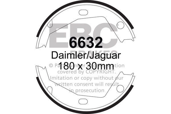 Ganasce freno EBC posteriori per Jaguar XK8