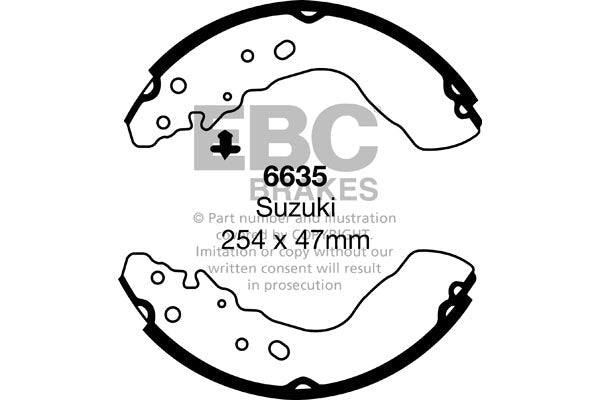 Ganasce freno EBC posteriori per Suzuki Vitara TD11W