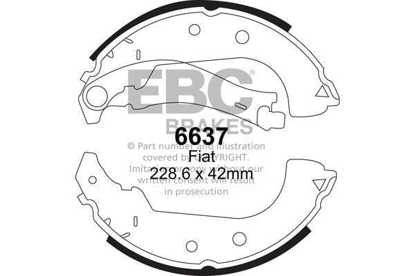 Ganasce freno EBC posteriori per Lancia Musa