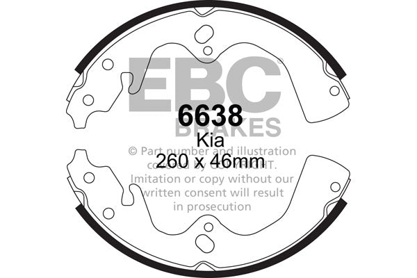 Ganasce freno EBC posteriori per Kia Sportage (K0)