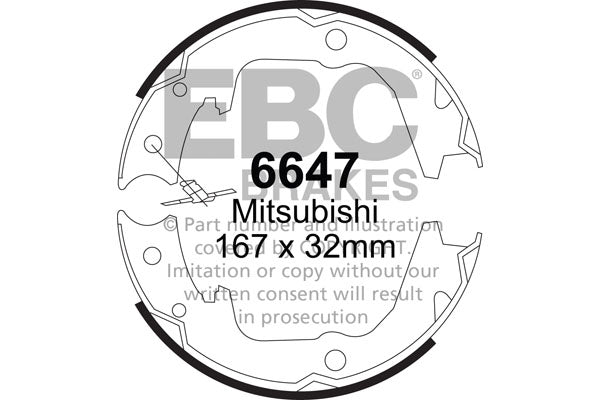 Ganasce freno EBC posteriori per Mitsubishi 3000 GTO