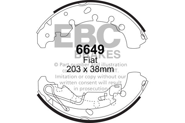 Ganasce freno EBC posteriori per Opel ADAM