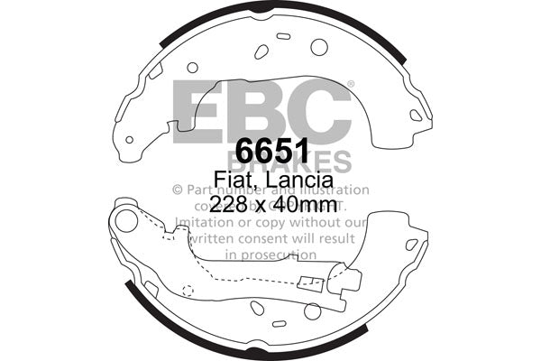 Ganasce freno EBC posteriori per Opel Combo Van