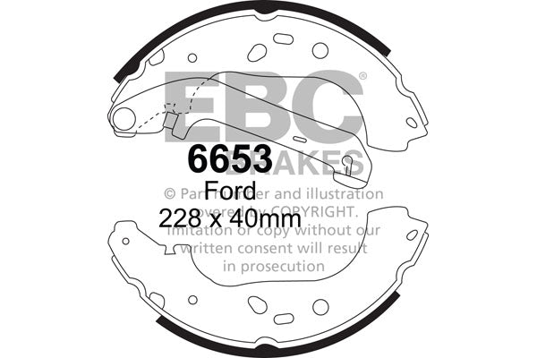 Ganasce freno EBC posteriori per Ford Focus Mk2