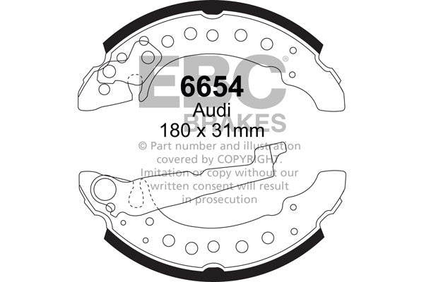 Ganasce freno EBC posteriori per Audi A2 8Z