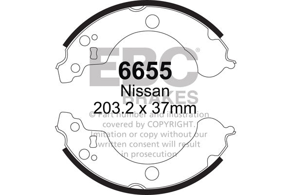 Ganasce freno EBC posteriori per Nissan Almera