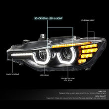 Carica l'immagine nel visualizzatore di Gallery, Fari Anteriori LED DRL SK-Import Neri BMW Serie 3 F30 F31 M3 F80 - foto 3
