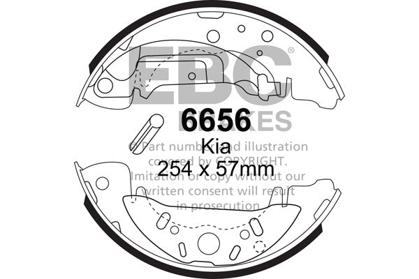 Ganasce freno EBC posteriori per Kia Sedona