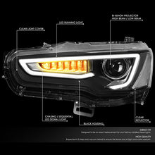 Carica l'immagine nel visualizzatore di Gallery, Fari Anteriori Alogeni H7 SK-Import Neri Mitsubishi Lancer Evolution X - foto 3