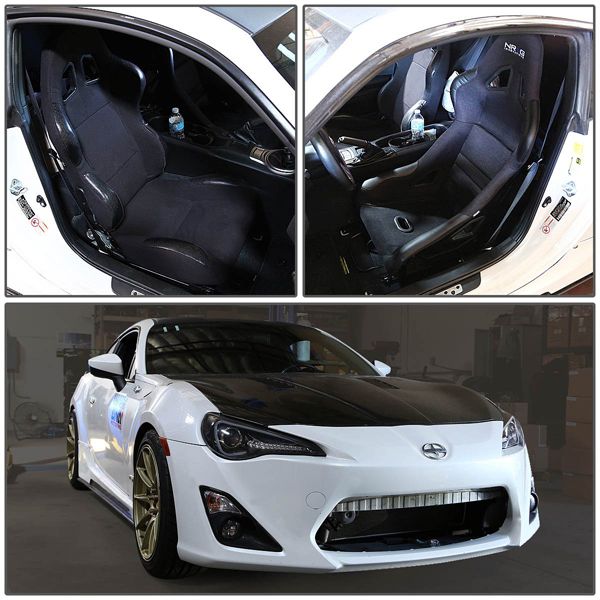 Basi Sedile Super Low SK-Import Nere Acciaio Subaru BRZ Toyota GT86 Ante Restyling - foto 5