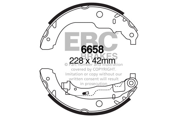 Ganasce freno EBC posteriori per Citroen DS3