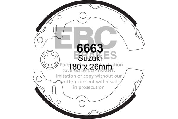 Ganasce freno EBC posteriori per Suzuki Ignis