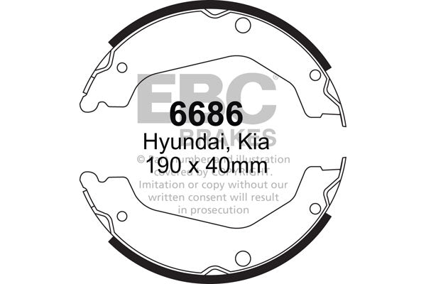 Ganasce freno EBC posteriori per Hyundai Terracan