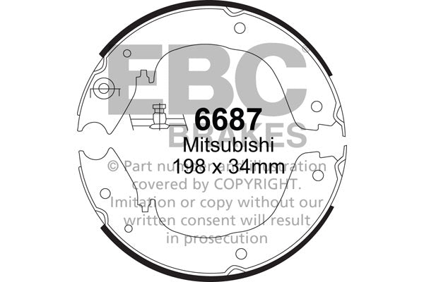 Ganasce freno EBC posteriori per Mitsubishi Pajero
