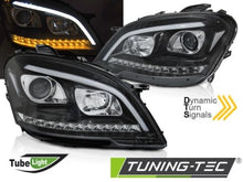 Carica l&#39;immagine nel visualizzatore di Gallery, Fari Anteriori TUBE LIGHT BLACK Sequenziali per MERCEDES ML W164 09-11