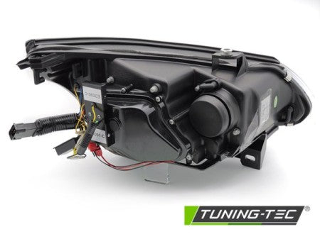 Fari Anteriori XENON D2S ANGEL EYES BLACK LED INDICATOR per BMW Serie 5 E60/E61 03-04