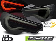 Carica l&#39;immagine nel visualizzatore di Gallery, Fanali Posteriori TOYOTA GT86 12-21 LED BAR BLACK SMOKE WHITE SEQ