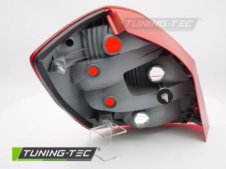 Fanale Posteriore RED WHITE Lato Destro TYC per SKODA FABIA 07-14