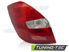 Fanale Posteriore RED WHITE Lato Sinistro TYC per SKODA FABIA 07-14