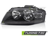 Fari Anteriori BLACK Lato Sinistro TYC per AUDI A3 8P 03-08