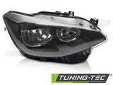 Fari Anteriori BLACK Lato Destro TYC per BMW Serie 1 F20 F21 11-14