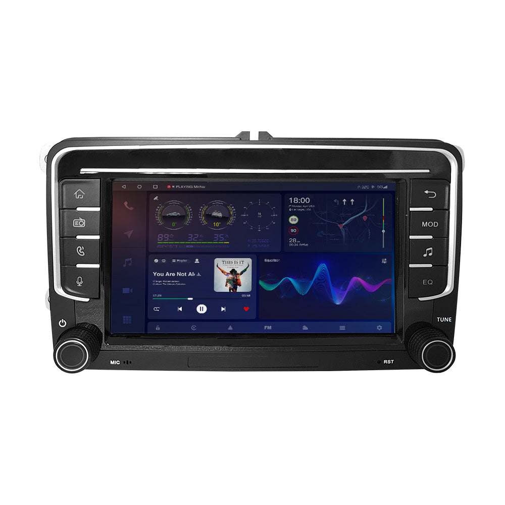 Andream Autoradio 7 Pollici Android 14 GPS VW Skoda CarPlay Audio HiFi Potente