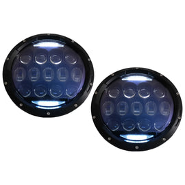 7 pollici CREE LED fari anteriori Amber Halo DRL per Jeep Wrangler TJ & JK (1997-2018)
