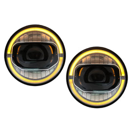 7 pollici CREE LED fari anteriori DRL Angel Eye Amber per Jeep Wrangler JK (2007-2017) conversione a 2018+ modello
