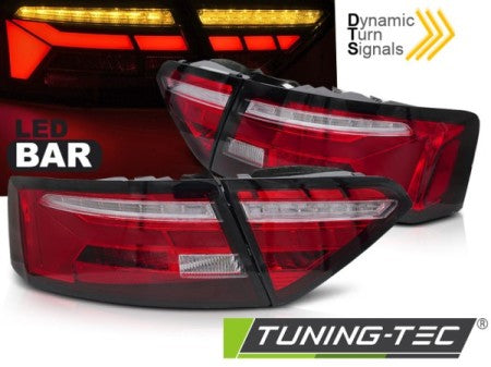 Fanali Posteriori LED BAR RED WHITE Sequenziali per AUDI A5 11-16
