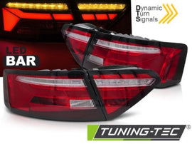 Fanali Posteriori LED BAR RED WHITE Sequenziali per AUDI A5 11-16