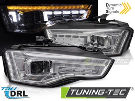 Fari Anteriori XENON LED CHROME Sequenziali per AUDI A5 11-16