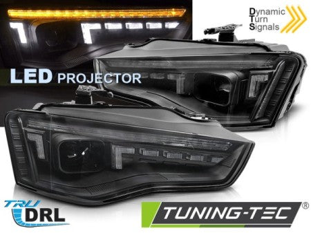 Fari Anteriori LED LED BLACK Sequenziali per AUDI A5 11-16