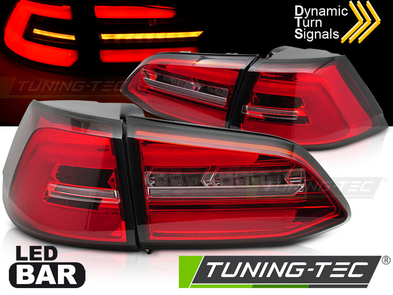 Fanali Posteriori Rossi e Bianchi Sequenziali per Volkswagen Golf GTI (Mk7) 2013-2017