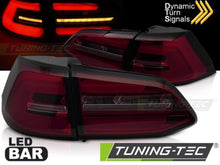 Carica l&#39;immagine nel visualizzatore di Gallery, Fanali Posteriori a Led RED SMOKE Sequenziali per VW GOLF MK7 17-19 SW