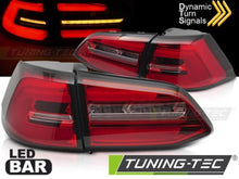 Carica l&#39;immagine nel visualizzatore di Gallery, Fanali Posteriori a Led RED WHITE Sequenziali per VW GOLF MK7 17-19 SW
