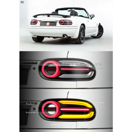 Fanali Posteriori V2 Sequenziali Black Housing Mazda MX-5 NA
