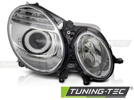Fari Anteriori CHROME Lato Destro TYC per MERCEDES Classe E W211 06-09