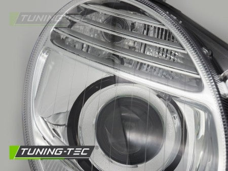 Fari Anteriori CHROME Lato Destro TYC per MERCEDES Classe E W211 06-09