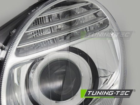 Fari Anteriori CHROME Lato Sinistro TYC per MERCEDES Classe E W211 06-09