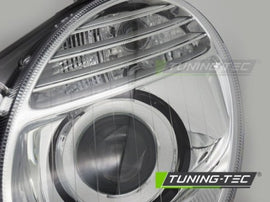 Fari Anteriori CHROME Lato Sinistro TYC per MERCEDES Classe E W211 06-09