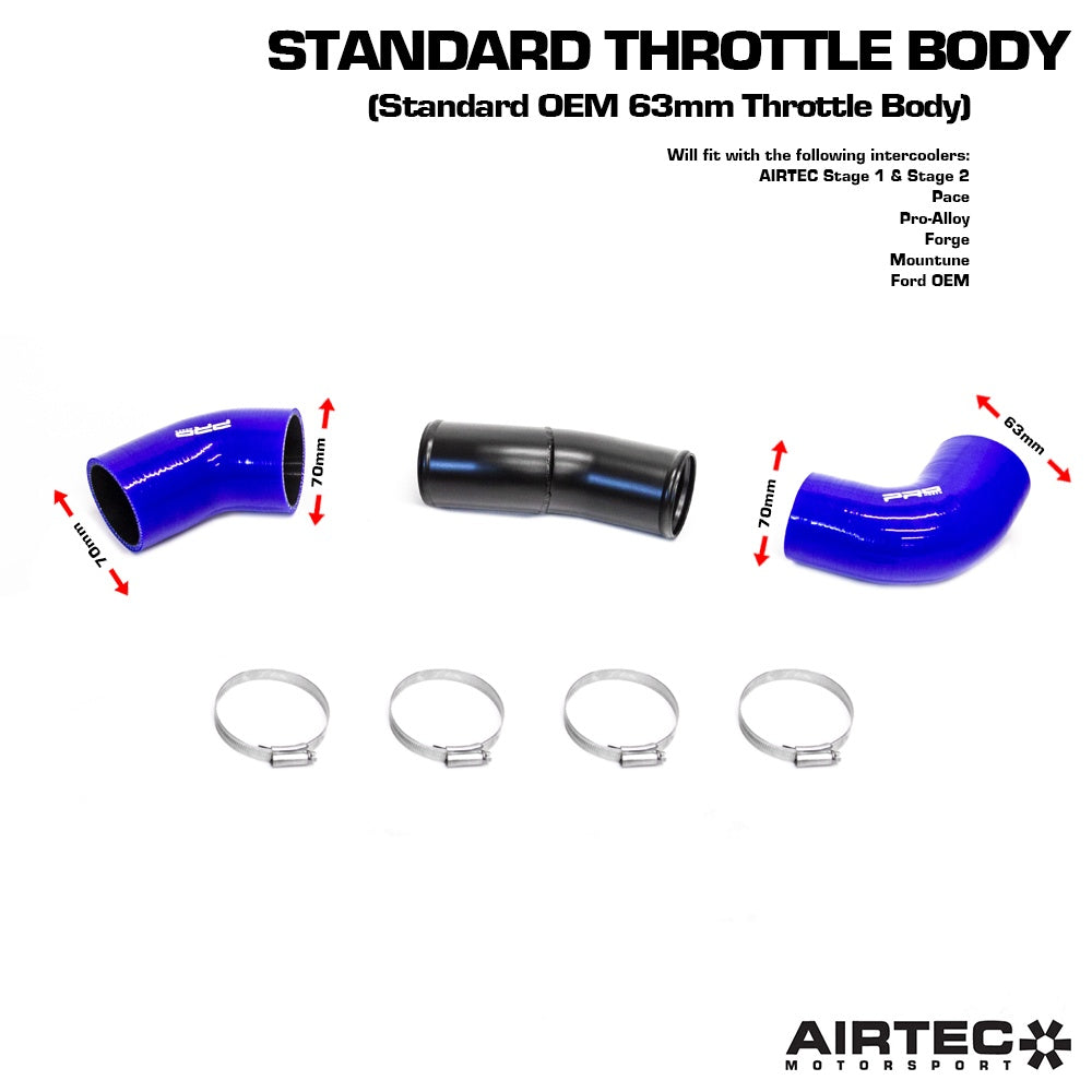 Tubo boost lato freddo AIRTEC Motorsport da 70 mm per Focus RS Mk2 - dettaglio 2