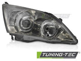 Fari Anteriori SMOKE CHROME Lato Destro TYC per HONDA CR-V III 06-12