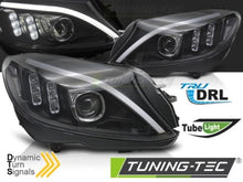 Carica l&#39;immagine nel visualizzatore di Gallery, Fari Anteriori TUBE LED BLACK per MERCEDES Classe C W205 14-18