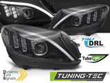 Fari Anteriori TUBE LED BLACK per MERCEDES Classe C W205 14-18