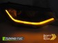 Fari Anteriori LED TUBE LIGHT BLACK DRL Sequenziali per VW CADDY 20-