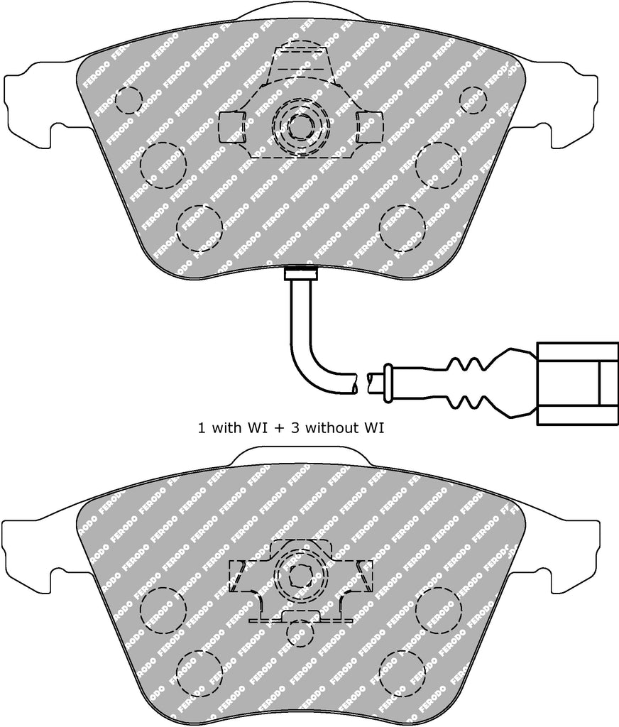 Pastiglie freni Ferodo DS Performance anteriori Audi A3 8P, S3 8P