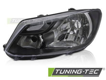 Carica l&#39;immagine nel visualizzatore di Gallery, Fari Anteriori BLACK Lato Sinistro H4 TYC per VW CADDY 11-14